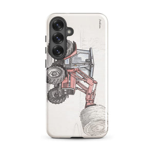 Furrow & Fields Tough case for Samsung® Glossy / Samsung Galaxy S25 Plus Massey Ferguson 3070 Autotronic Pencil Sketch | Tough case for Samsung® Quality Farmers Merch