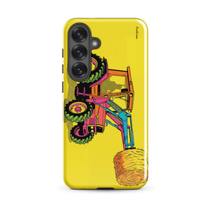 Furrow & Fields Tough case for Samsung® Glossy / Samsung Galaxy S25 Plus Massey Ferguson 3070 Autotronic Pop Art | Tough case for Samsung® Quality Farmers Merch