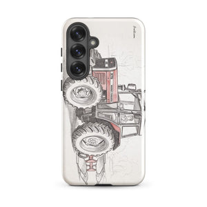Furrow & Fields Tough case for Samsung® Glossy / Samsung Galaxy S25 Plus Massey Ferguson 375 Pencil Sketch | Tough case for Samsung® Quality Farmers Merch