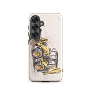 Furrow & Fields Tough case for Samsung® Glossy / Samsung Galaxy S25 Terex 860 Elite Pencil Sketch | Tough case for Samsung® Quality Farmers Merch