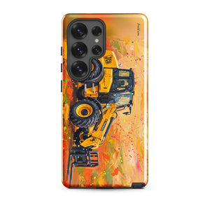 Furrow & Fields Tough case for Samsung® Glossy / Samsung Galaxy S25 Ultra JCB TM420 Splash Art | Tough case for Samsung® Quality Farmers Merch