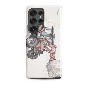 Furrow & Fields Tough case for Samsung® Glossy / Samsung Galaxy S25 Ultra Massey Ferguson 3070 Autotronic Pencil Sketch | Tough case for Samsung® Quality Farmers Merch