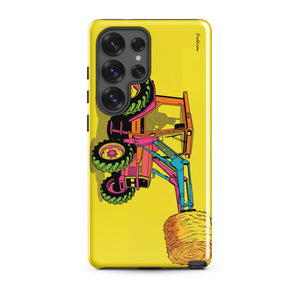 Furrow & Fields Tough case for Samsung® Glossy / Samsung Galaxy S25 Ultra Massey Ferguson 3070 Autotronic Pop Art | Tough case for Samsung® Quality Farmers Merch