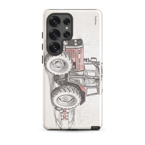 Furrow & Fields Tough case for Samsung® Glossy / Samsung Galaxy S25 Ultra Massey Ferguson 375 Pencil Sketch | Tough case for Samsung® Quality Farmers Merch