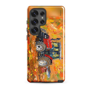 Furrow & Fields Tough case for Samsung® Glossy / Samsung Galaxy S25 Ultra Massey Ferguson 6255 Splash Art | Tough case for Samsung® Quality Farmers Merch