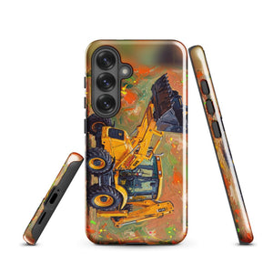 Furrow & Fields Tough case for Samsung® JCB 3CX Sitemaster SRS Splash Art | Tough case for Samsung® Quality Farmers Merch