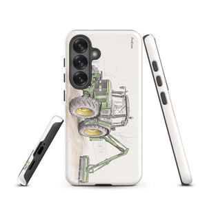 Furrow & Fields Tough case for Samsung® John Deere 6910 with Hedge Cutter Pencil Sketch | Tough case for Samsung® Quality Farmers Merch