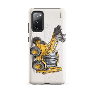 Furrow & Fields Tough case for Samsung® Matte / Samsung Galaxy S20 FE JCB 3CX Sitemaster SRS Pencil Sketch | Tough case for Samsung® Quality Farmers Merch