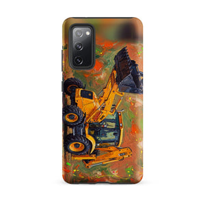 Furrow & Fields Tough case for Samsung® Matte / Samsung Galaxy S20 FE JCB 3CX Sitemaster SRS Splash Art | Tough case for Samsung® Quality Farmers Merch