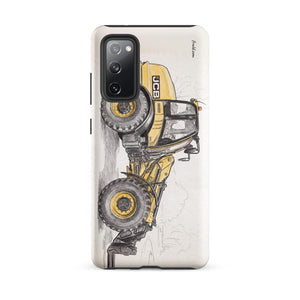 Furrow & Fields Tough case for Samsung® Matte / Samsung Galaxy S20 FE JCB TM420 Pencil Sketch | Tough case for Samsung® Quality Farmers Merch