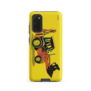 Furrow & Fields Tough case for Samsung® Matte / Samsung Galaxy S20 JCB 3CX Sitemaster SRS Pop Art | Tough case for Samsung® Quality Farmers Merch