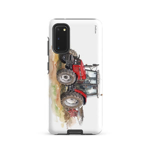 Furrow & Fields Tough case for Samsung® Matte / Samsung Galaxy S20 Massey Ferguson 6255 Watercolor | Tough case for Samsung® Quality Farmers Merch