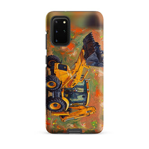 Furrow & Fields Tough case for Samsung® Matte / Samsung Galaxy S20 Plus JCB 3CX Sitemaster SRS Splash Art | Tough case for Samsung® Quality Farmers Merch