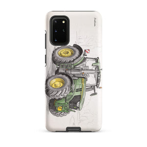 Furrow & Fields Tough case for Samsung® Matte / Samsung Galaxy S20 Plus John Deere 6R 250 Pencil Sketch | Tough case for Samsung® Quality Farmers Merch