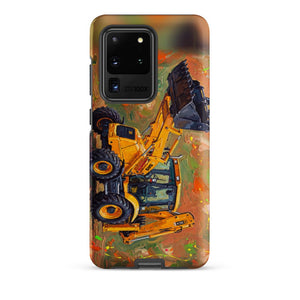 Furrow & Fields Tough case for Samsung® Matte / Samsung Galaxy S20 Ultra JCB 3CX Sitemaster SRS Splash Art | Tough case for Samsung® Quality Farmers Merch