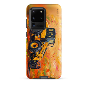 Furrow & Fields Tough case for Samsung® Matte / Samsung Galaxy S20 Ultra JCB TM420 Splash Art | Tough case for Samsung® Quality Farmers Merch