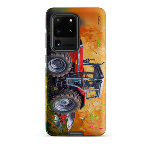 Furrow & Fields Tough case for Samsung® Matte / Samsung Galaxy S20 Ultra Massey Ferguson 375 Splash Art | Tough case for Samsung® Quality Farmers Merch