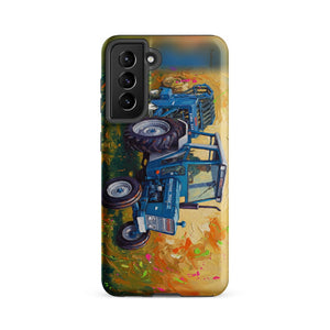Furrow & Fields Tough case for Samsung® Matte / Samsung Galaxy S21 FE Ford 7600 Splash Art | Tough case for Samsung® Quality Farmers Merch
