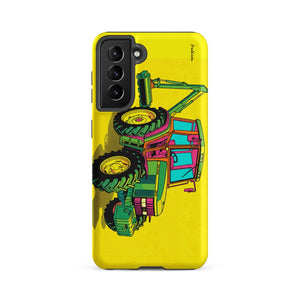 Furrow & Fields Tough case for Samsung® Matte / Samsung Galaxy S21 FE John Deere 6910 with Hedge Cutter Pop Art | Tough case for Samsung® Quality Farmers Merch