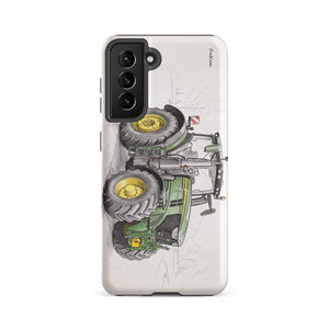 Furrow & Fields Tough case for Samsung® Matte / Samsung Galaxy S21 FE John Deere 6R 250 Pencil Sketch | Tough case for Samsung® Quality Farmers Merch