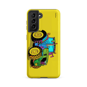 Furrow & Fields Tough case for Samsung® Matte / Samsung Galaxy S21 FE John Deere 6R 250 Pop Art | Tough case for Samsung® Quality Farmers Merch