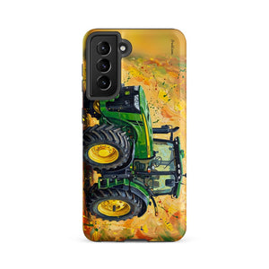 Furrow & Fields Tough case for Samsung® Matte / Samsung Galaxy S21 FE John Deere 8345R Splash Art | Tough case for Samsung® Quality Farmers Merch