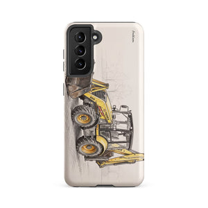 Furrow & Fields Tough case for Samsung® Matte / Samsung Galaxy S21 FE Terex 860 Elite Pencil Sketch | Tough case for Samsung® Quality Farmers Merch