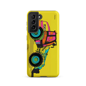 Furrow & Fields Tough case for Samsung® Matte / Samsung Galaxy S21 JCB TM420 Pop Art | Tough case for Samsung® Quality Farmers Merch