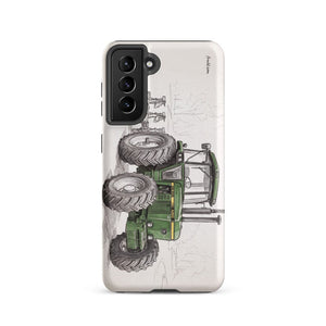 Furrow & Fields Tough case for Samsung® Matte / Samsung Galaxy S21 John Deere 4350 Pencil Sketch | Tough case for Samsung® Quality Farmers Merch