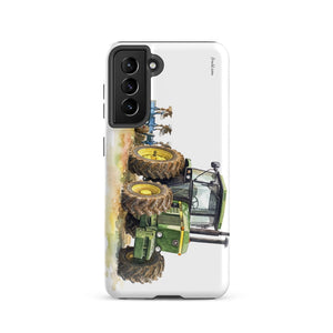 Furrow & Fields Tough case for Samsung® Matte / Samsung Galaxy S21 John Deere 4350 Watercolor | Tough case for Samsung® Quality Farmers Merch