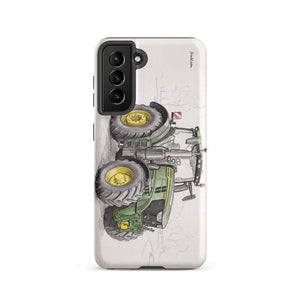 Furrow & Fields Tough case for Samsung® Matte / Samsung Galaxy S21 John Deere 6R 250 Pencil Sketch | Tough case for Samsung® Quality Farmers Merch