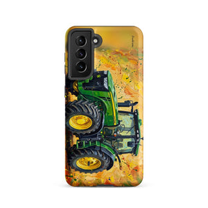 Furrow & Fields Tough case for Samsung® Matte / Samsung Galaxy S21 John Deere 8345R Splash Art | Tough case for Samsung® Quality Farmers Merch