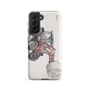 Furrow & Fields Tough case for Samsung® Matte / Samsung Galaxy S21 Massey Ferguson 3070 Autotronic Pencil Sketch | Tough case for Samsung® Quality Farmers Merch