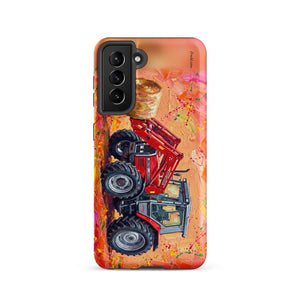 Furrow & Fields Tough case for Samsung® Matte / Samsung Galaxy S21 Massey Ferguson 3070 Autotronic Splash Art | Tough case for Samsung® Quality Farmers Merch