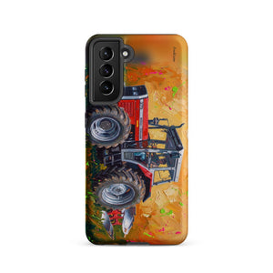 Furrow & Fields Tough case for Samsung® Matte / Samsung Galaxy S21 Massey Ferguson 375 Splash Art | Tough case for Samsung® Quality Farmers Merch