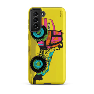 Furrow & Fields Tough case for Samsung® Matte / Samsung Galaxy S21 Plus JCB TM420 Pop Art | Tough case for Samsung® Quality Farmers Merch