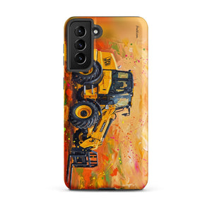 Furrow & Fields Tough case for Samsung® Matte / Samsung Galaxy S21 Plus JCB TM420 Splash Art | Tough case for Samsung® Quality Farmers Merch