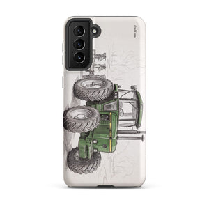 Furrow & Fields Tough case for Samsung® Matte / Samsung Galaxy S21 Plus John Deere 4350 Pencil Sketch | Tough case for Samsung® Quality Farmers Merch