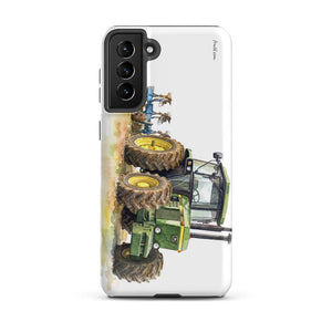 Furrow & Fields Tough case for Samsung® Matte / Samsung Galaxy S21 Plus John Deere 4350 Watercolor | Tough case for Samsung® Quality Farmers Merch