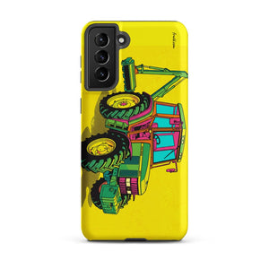 Furrow & Fields Tough case for Samsung® Matte / Samsung Galaxy S21 Plus John Deere 6910 with Hedge Cutter Pop Art | Tough case for Samsung® Quality Farmers Merch