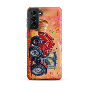 Furrow & Fields Tough case for Samsung® Matte / Samsung Galaxy S21 Plus Massey Ferguson 3070 Autotronic Splash Art | Tough case for Samsung® Quality Farmers Merch