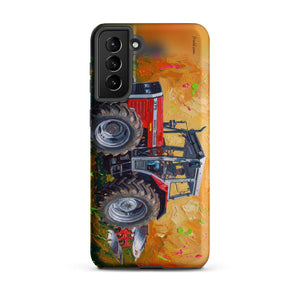 Furrow & Fields Tough case for Samsung® Matte / Samsung Galaxy S21 Plus Massey Ferguson 375 Splash Art | Tough case for Samsung® Quality Farmers Merch