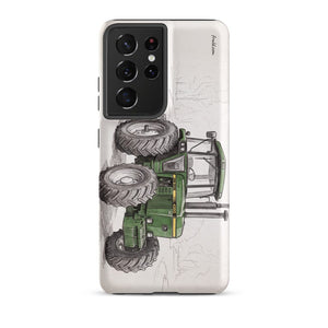 Furrow & Fields Tough case for Samsung® Matte / Samsung Galaxy S21 Ultra John Deere 4350 Pencil Sketch | Tough case for Samsung® Quality Farmers Merch
