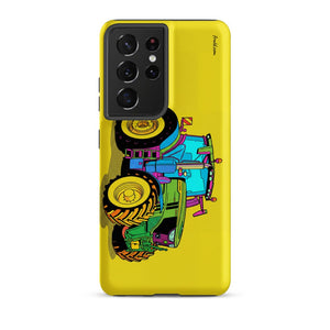 Furrow & Fields Tough case for Samsung® Matte / Samsung Galaxy S21 Ultra John Deere 6R 250 Pop Art | Tough case for Samsung® Quality Farmers Merch