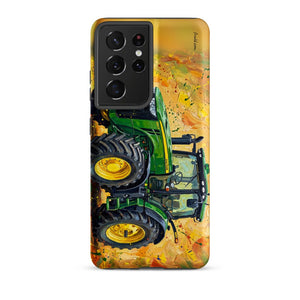 Furrow & Fields Tough case for Samsung® Matte / Samsung Galaxy S21 Ultra John Deere 8345R Splash Art | Tough case for Samsung® Quality Farmers Merch