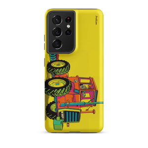 Furrow & Fields Tough case for Samsung® Matte / Samsung Galaxy S21 Ultra Massey Ferguson 1200 Pop Art | Tough case for Samsung® Quality Farmers Merch