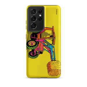 Furrow & Fields Tough case for Samsung® Matte / Samsung Galaxy S21 Ultra Massey Ferguson 3070 Autotronic Pop Art | Tough case for Samsung® Quality Farmers Merch
