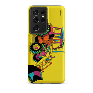 Furrow & Fields Tough case for Samsung® Matte / Samsung Galaxy S21 Ultra Massey Ferguson 50E Pop Art | Tough case for Samsung® Quality Farmers Merch