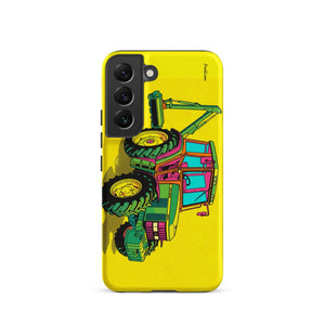 Furrow & Fields Tough case for Samsung® Matte / Samsung Galaxy S22 John Deere 6910 with Hedge Cutter Pop Art | Tough case for Samsung® Quality Farmers Merch