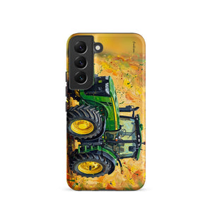 Furrow & Fields Tough case for Samsung® Matte / Samsung Galaxy S22 John Deere 8345R Splash Art | Tough case for Samsung® Quality Farmers Merch